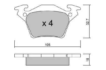 Комплект тормозных колодок AISIN BPMB-2008